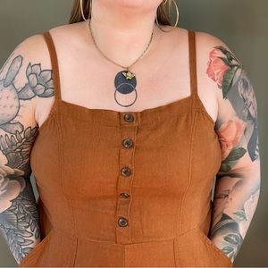 Burnt orange romper/jumpsuit